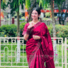 Party Wear Saree - Maroon with Heavy Stone Work
